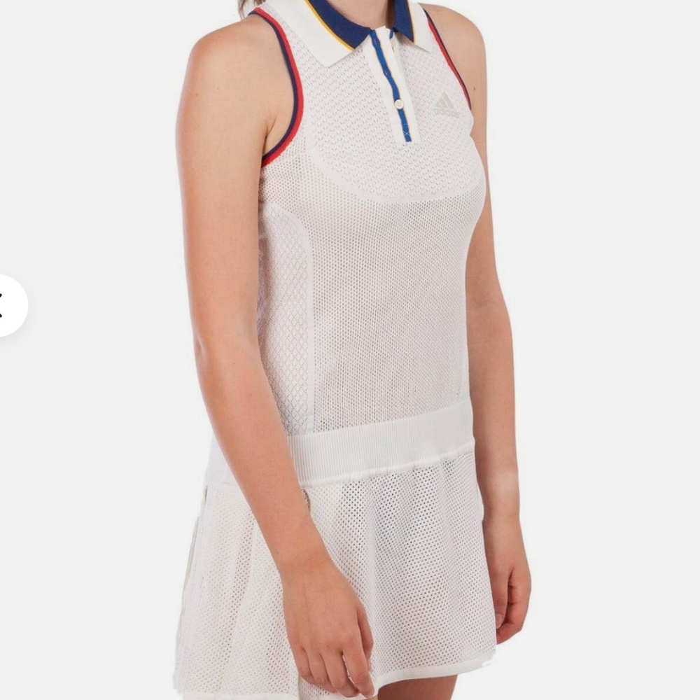 adidas Women's X Pharrell Williams NY Stripe Limited Edition Tennis Dress UPF 50